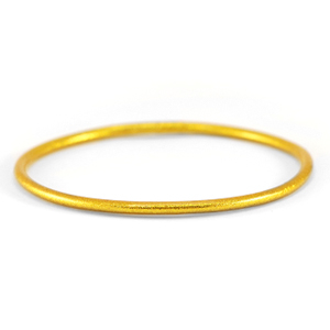 Pulsera imitaci&oacute;n Pan de Oro 3mm talla M Dorado