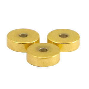 Abalorios Acero Inox disco 6mm Dorado