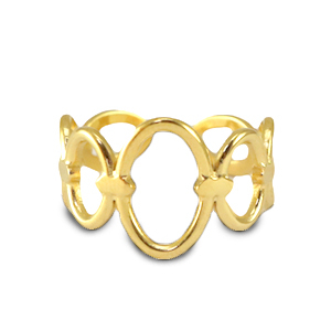 Anillos Acero Inox Dorado