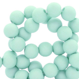 Abalorios acr&iacute;licos 6 mm mate Azul turqueza delicado