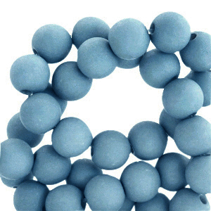 Abalorios acr&iacute;licos 4 mm mate Azul glaciar