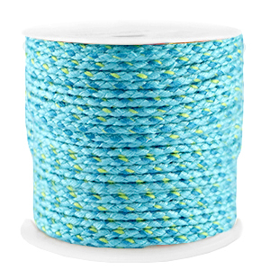 Cord&oacute;n trenzado trendy 2mm Azul-amarillo