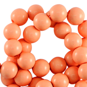 Abalorios acr&iacute;licos 6 mm brillante Naranja coral