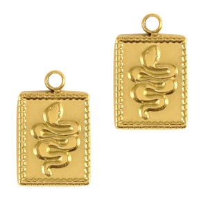 Colgantes Acero Inox serpiente Dorado