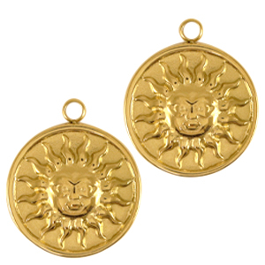 Colgantes Acero Inox sol Dorado