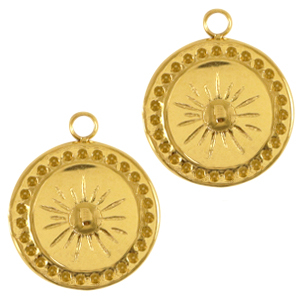 Colgantes Acero Inox sol Dorado
