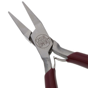 Beadsmith alcate de punta plana Rojo-plateado