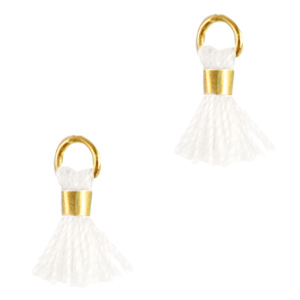 Borlas 0.7cm Dorado-blanco