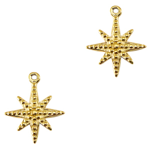 Colgantes Acero Inox estrella Dorado