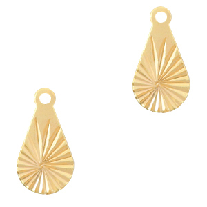 Metal TQ lat&oacute;n colgantes gota Dorado