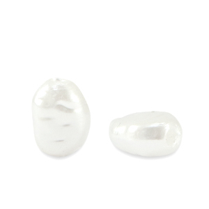Imitaci&oacute;n de perlas de agua dulce Blanco