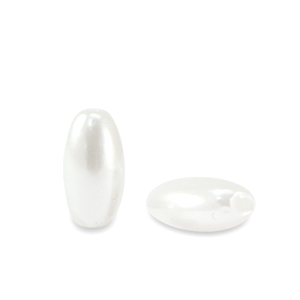 Imitaci&oacute;n de perlas de agua dulce grano de arroz Blanco