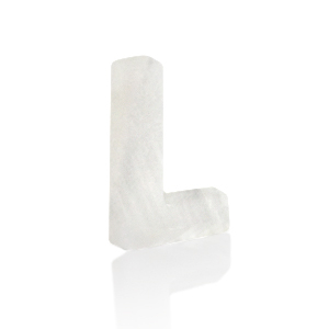 Colgantes conchas especial letra L Blanco (color natural)