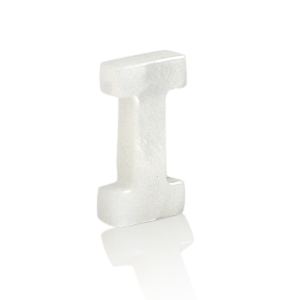 Colgantes conchas especial letra I Blanco (color natural)