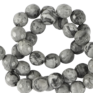 Piedras naturales Dolomita 6mm faceteados Gris adagio