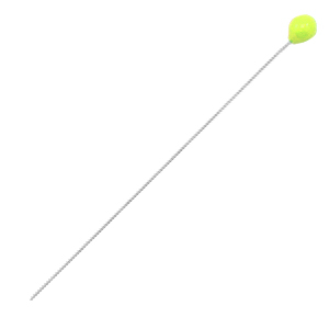 Fornituras met&aacute;licas DQ bastones cabeza bola 52mm Plata vieja-amarillo ne&oacute;n (sin n&iacute;quel)