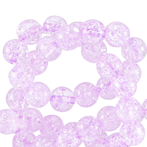 Abalorios de cristal 6 mm craquelado Lila rosa puro