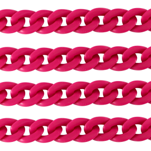 Cadena acr&iacute;lico 18mm mate Rosa magenta