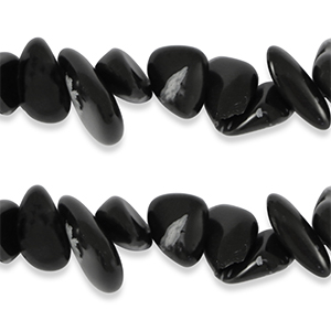 Abalorios chips Obsidiana Negro-antracita m&aacute;rmol