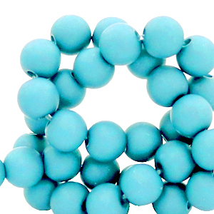 Abalorios acr&iacute;licos 6 mm Azul aquamarina