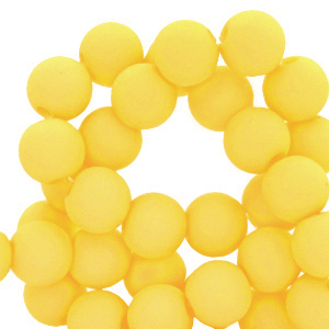 Abalorios acr&iacute;licos 6 mm Amarillo ardiente