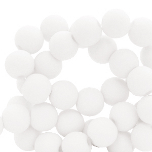 Abalorios acr&iacute;licos 6 mm Blanco