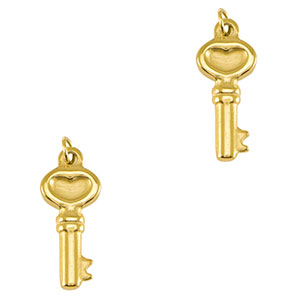 Colgantes Acero Inox llave Dorado