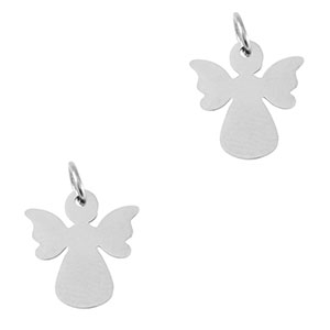Colgantes Acero Inox &aacute;ngel Plateado