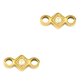 Colgantes / entrepieza Acero Inox rombo Dorado