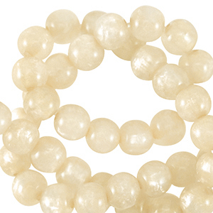 Abalorios Polaris redondos 4 mm Mosso Blanco prosecco