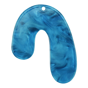 Colgantes de resina org&aacute;nico Azul de prusia