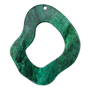 Colgantes de resina org&aacute;nico glitter Multicolor&nbsp;verde