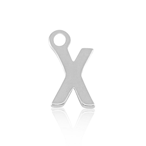 Colgantes Acero Inox letra X Plateado