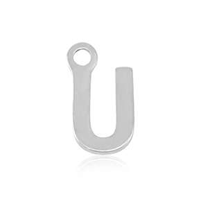 Colgantes Acero Inox letra U Plateado