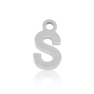 Colgantes Acero Inox letra S Plateado