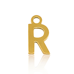 Colgantes Acero Inox letra R Dorado