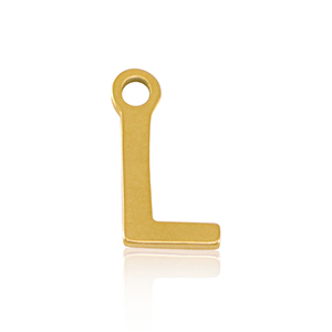 Colgantes Acero Inox letra L Dorado