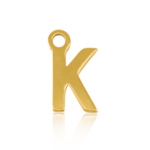 Colgantes Acero Inox letra K Dorado