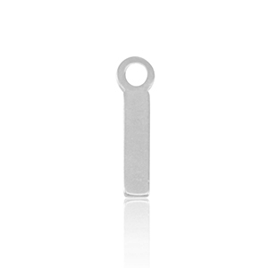 Colgantes Acero Inox letra I Plateado