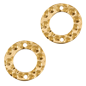 Colgantes / entrepieza Acero Inox 15mm Dorado