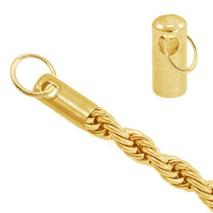 Fornituras Acero Inox terminal para cadena cord&oacute;n jasseron Dorado