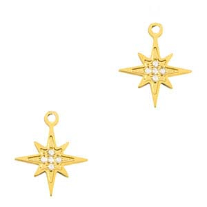 Colgantes Acero Inox estrella Dorado
