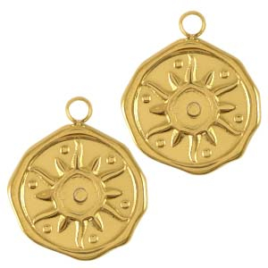 Colgantes Acero Inox sol Dorado