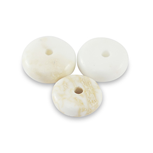 Piedras naturales Magnesita rondeles 6mm Blancuzco
