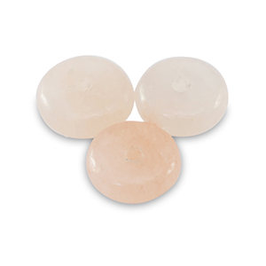 Piedras naturales Cuarzo rondeles 6mm Blancuzco melocot&oacute;n