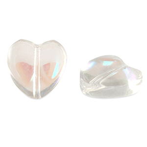 Abalorios de cristal corazon Cristal AB