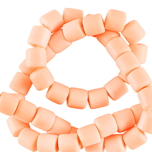 Abalorios de pol&iacute;meros 6mm Naranja salm&oacute;n