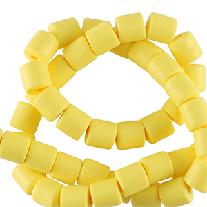 Abalorios de pol&iacute;meros 6mm Amarillo