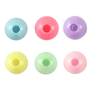 Abalorios con look acr&iacute;lico Multicolor pastel