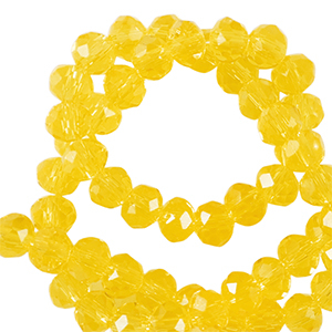 Abalorios faceteados disco 4x3mm Amarillo fresia